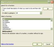 Comment construire formules Excel 2007 avec la boîte de dialogue de la fonction d'insertion