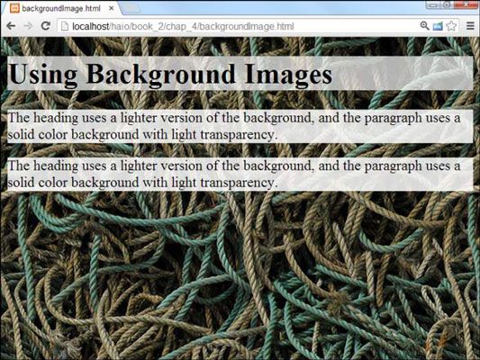 Photographie - Comment changer l'image de fond pour HTML5 et CSS3 programmation