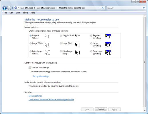 Photographie - Comment faire pour modifier le comportement de la souris dans Windows Vista