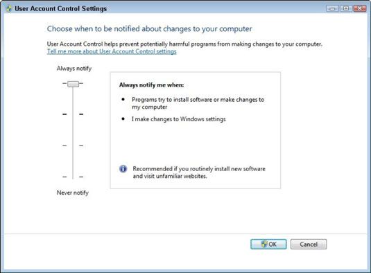 Photographie - Comment faire pour modifier les paramètres de contrôle de compte dans Windows 7