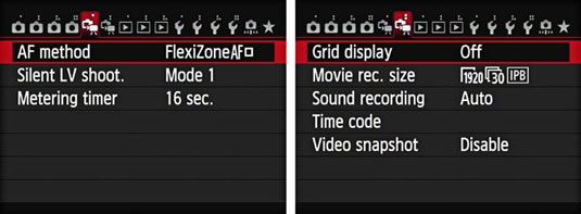 Photographie - Comment changer dimensions de la vidéo et la cadence sur votre EOS 6d canon