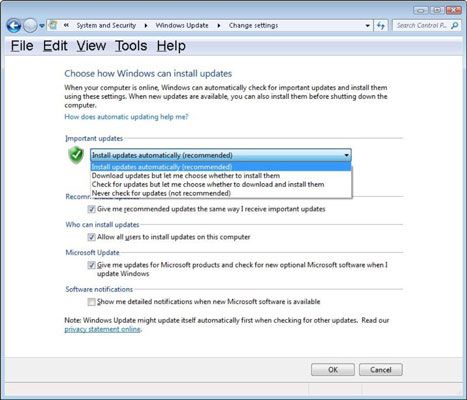 Vous pouvez choisir comment mises à jour Windows sont téléchargées et installées.