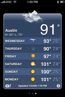 Voir les prévisions à six jours pour Austin.
