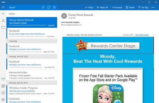 Ici's a preview of the Universal Windows Mail app.