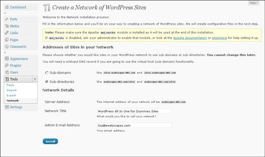 Photographie - Comment choisir entre les sous-répertoires et sous-domaines pour votre réseau de wordpress