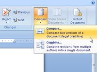 Comment comparer les versions d'un document dans Word 2007
