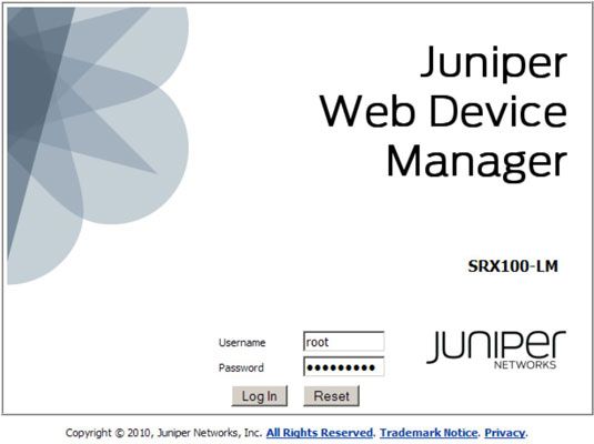 Photographie - Comment configurer les périphériques OS Junos avec j-web