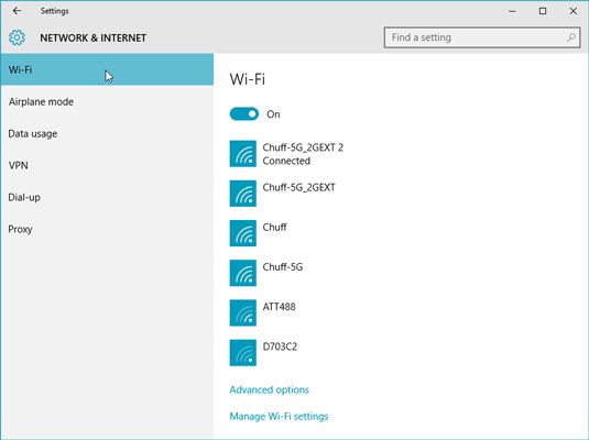 De Windows répertorie tous les réseaux sans fil à portée.