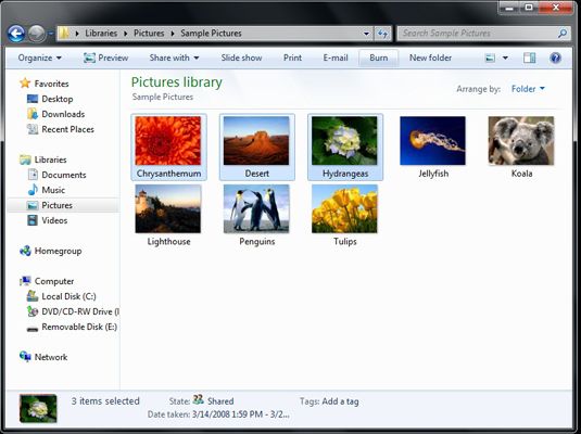 Photographie - Comment copier des photos sur un CD ou DVD en utilisant les fenêtres des photos de la bibliothèque de 7
