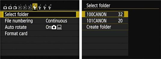 Photographie - Comment créer un dossier sur votre EOS 6d canon