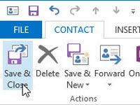 Comment créer un nouvel enregistrement de contact dans Outlook 2,013