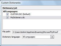 Comment créer un nouveau dictionnaire personnalisé dans Excel 2010