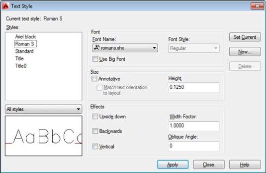 Photographie - Comment créer un nouveau style de texte dans AutoCAD 2,014