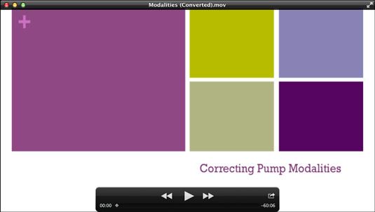 Voir une version QuickTime d'une présentation PowerPoint dans QuickTime Player.