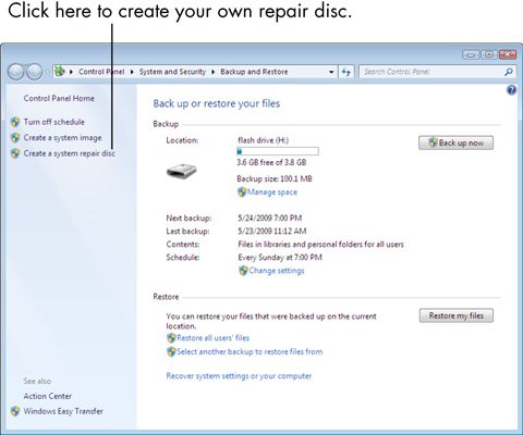 Photographie - Comment créer un disque de réparation système pour Windows 7