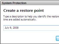 Comment créer un point de restauration système dans Windows Vista