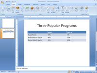 Comment créer une table dans un espace réservé contenu dans PowerPoint 2007