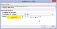 Comment créer le formatage conditionnel dans l'accès 2013