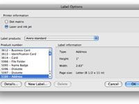 Comment créer des étiquettes dans Word 2008 pour Mac