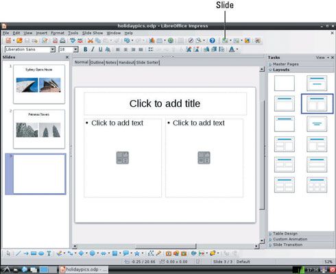 Photographie - Comment créer des présentations sur le pi de framboise avec LibreOffice Impress