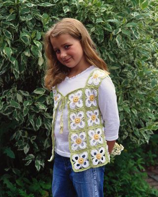 Photographie - Comment crocheter une veste avec un motif floral