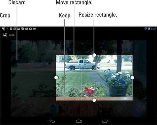Photographie - Comment recadrer une image sur la tablette Android