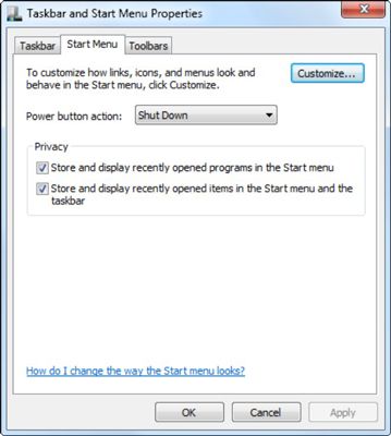 Photographie - Comment personnaliser Windows 7 menu de démarrage