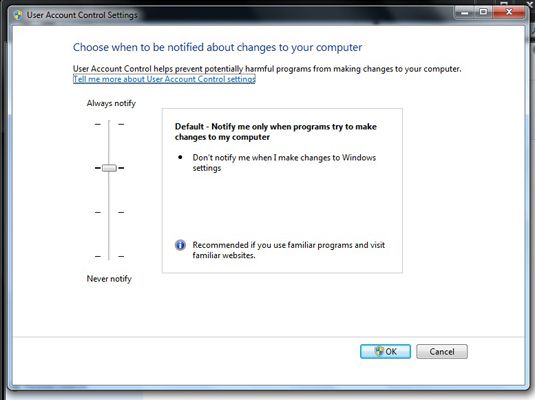 Photographie - Comment personnaliser le contrôle de compte utilisateur dans Windows 7