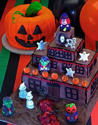 Photographie - Comment décorer votre gâteau de Halloween hantée manoir