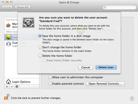 Photographie - Comment supprimer des comptes d'utilisateurs de MacBook