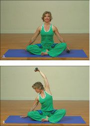 Photographie - Comment faire le grand exercice de yoga-avec-poids facilité