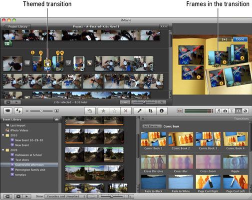 Photographie - Comment modifier les transitions vidéo iMovie iLife '11