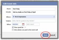 Comment modifier votre entreprise's facebook event