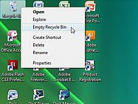Photographie - Comment vider la corbeille de Windows XP