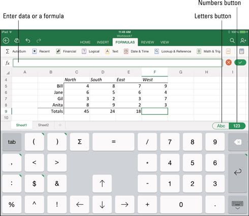 Photographie - Comment saisir et modifier des données Excel sur l'iPad