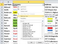 Comment filtrer un tableau Excel 2010 par couleur