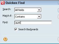 Comment trouver une transaction dans votre registre Quicken 2,010