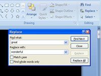Comment trouver et remplacer du texte dans PowerPoint 2007