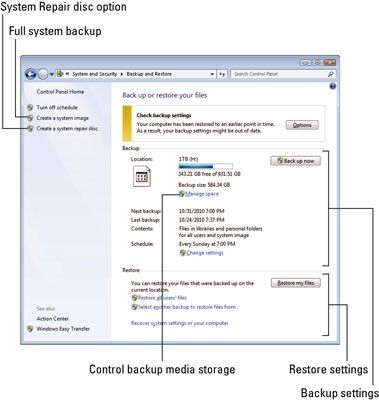 Photographie - Comment trouver le programme de sauvegarde dans Windows 7