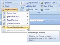 Comment formater un numéro de page dans Word 2007