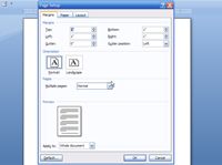 Comment formater orientation de la page dans Word 2007