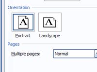 Comment formater orientation de la page dans Word 2007