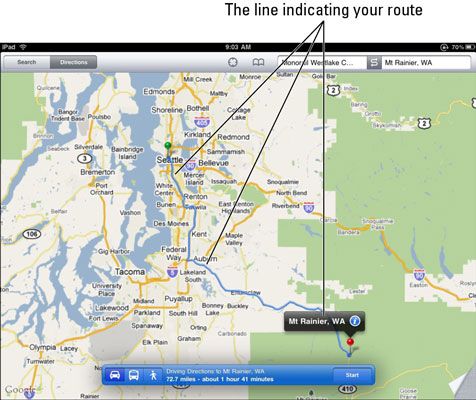 Photographie - Comment obtenir les directions et des informations avec l'application de cartes pour iPad