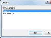 Comment masquer et afficher les feuilles de calcul Excel 2010