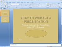 Comment cacher ou afficher un diaporama PowerPoint 2007