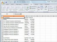 Comment importer des données en ligne dans Excel 2007 avec une requête Web