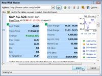 Comment importer des données en ligne dans Excel 2010 avec une requête Web
