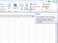 Comment insérer des symboles et des caractères spéciaux dans Excel 2010
