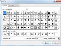 Comment insérer des symboles et des caractères spéciaux dans Excel 2010