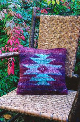 Photographie - Comment tricoter un oreiller intarsia